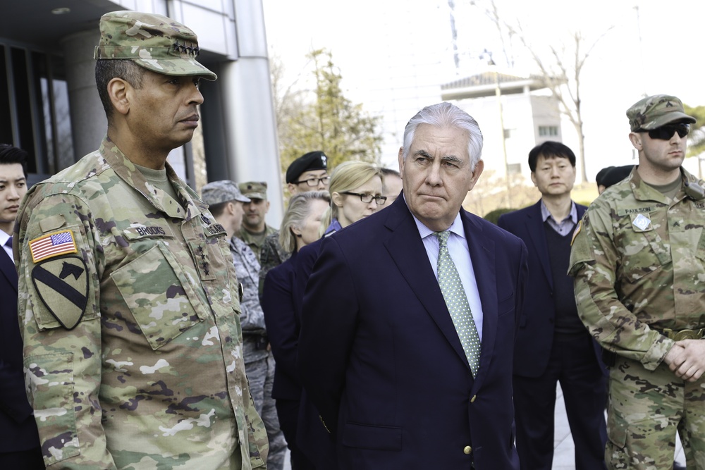 U.S. Secretary of State Rex Tillerson Visits South Korea