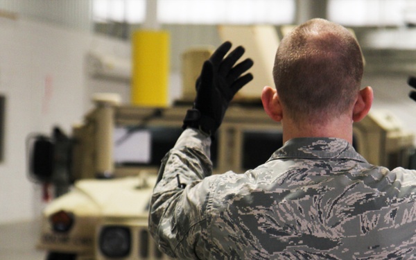 Army Reserve, Air Force work together to inspect vehicles
