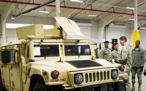 Army Reserve, Air Force work together to inspect vehicles