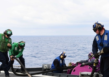 Hué City is deployed with the George H.W. Bush Carrier Strike Group in support of maritime security operations and theater security cooperation efforts in the U.S. 5th and 6th Fleet areas of operations