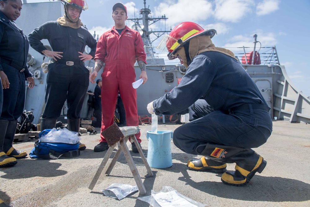 Laboon is deployed with the George H.W. Bush Carrier Strike Group in support of maritime security operations and theater security cooperation efforts in the U.S. 5th and 6th Fleet areas of responsibility