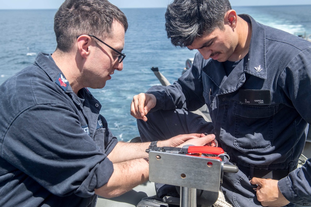 Laboon is deployed with the George H.W. Bush Carrier Strike Group in support of maritime security operations and theater security cooperation efforts in the U.S. 5th and 6th Fleet areas of responsibility