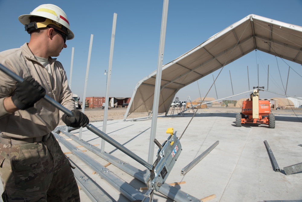 AFCENT team augments base construction