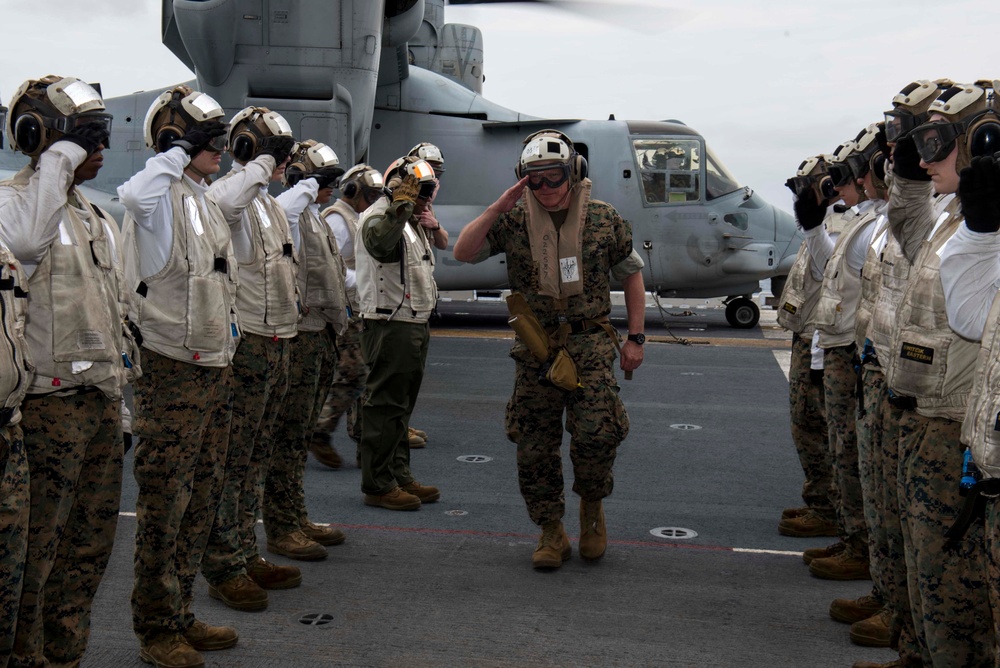 U.S. Marine Corps Lt. Gen. Lawrence Nicholson, Commanding General of III Marine Expeditionary Force Visits USS Bonhomme Richard (LHD 6)