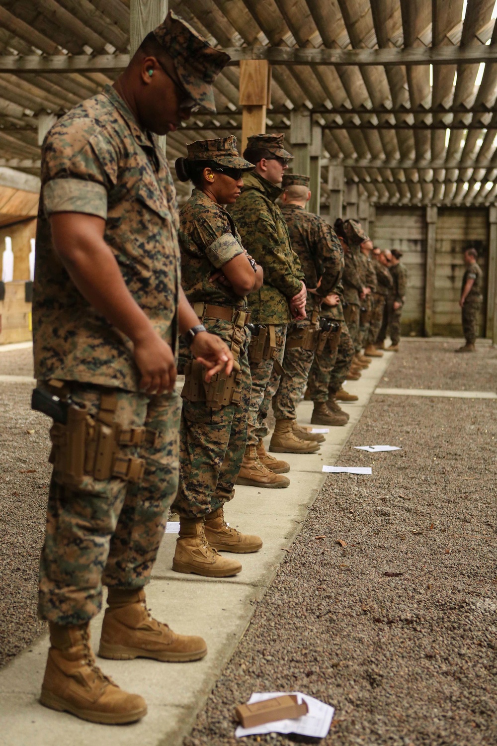 2nd MLG Marines and Sailors qualify with service pistol