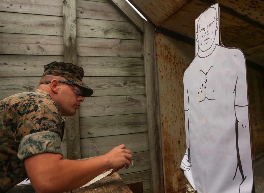 2nd MLG Marines and Sailors qualify with service pistol