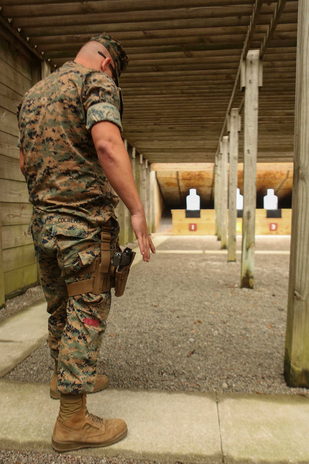 2nd MLG Marines and Sailors qualify with service pistol