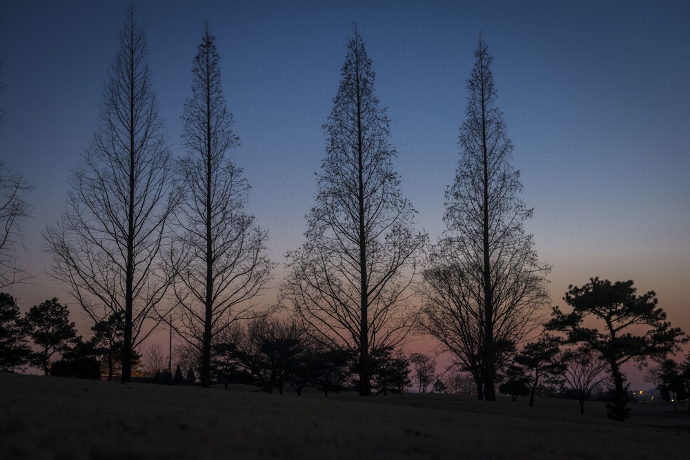 Sunsets on Rush Park, Osan golf course