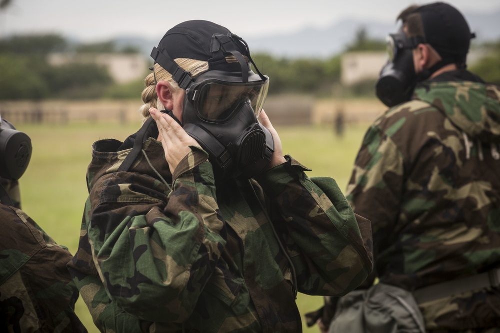 Up in smoke, Marines expose themselves to CS gas