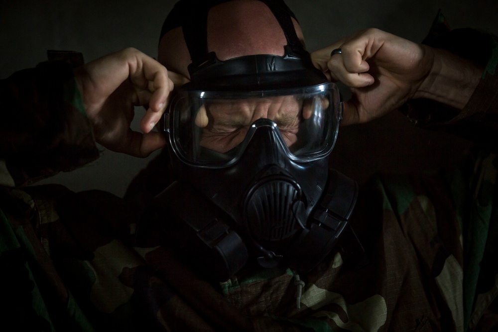Up in smoke, Marines expose themselves to CS gas