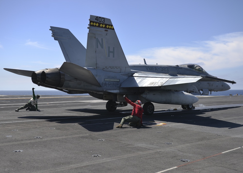 Marines final check F/A-18C Super Hornet