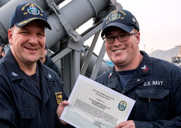 Eugene Native Awarded Champ of the Week Aboard USS Lake Champlain