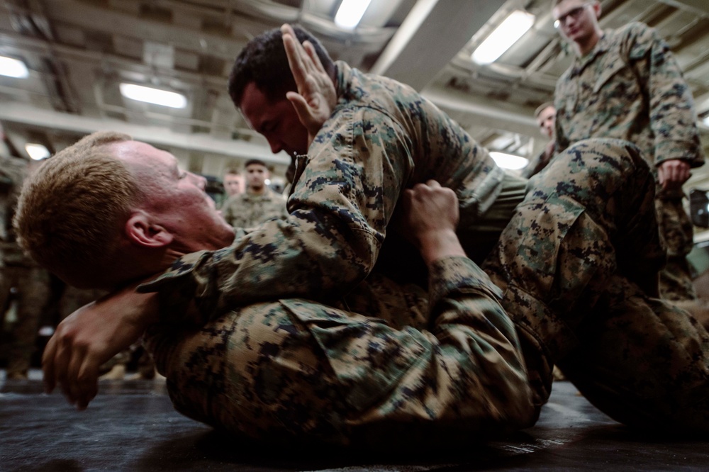 31st MEU Marines practice MCMAP