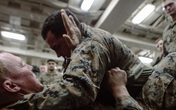 31st MEU Marines practice MCMAP