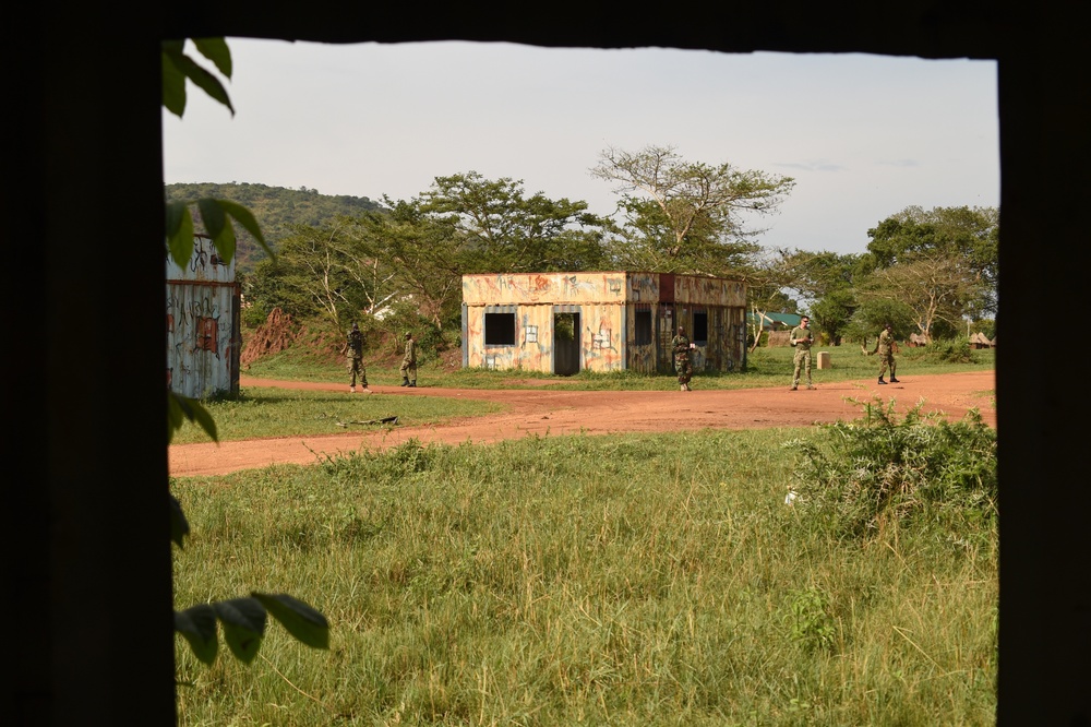 Ugandan Battle Group 22 conducts counter-IED exercise during pre-deployment training