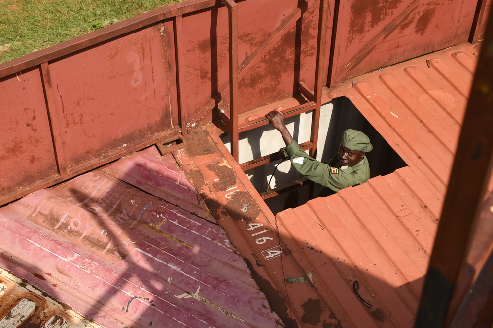 Ugandan Battle Group 22 conducts counter-IED exercise during pre-deployment training