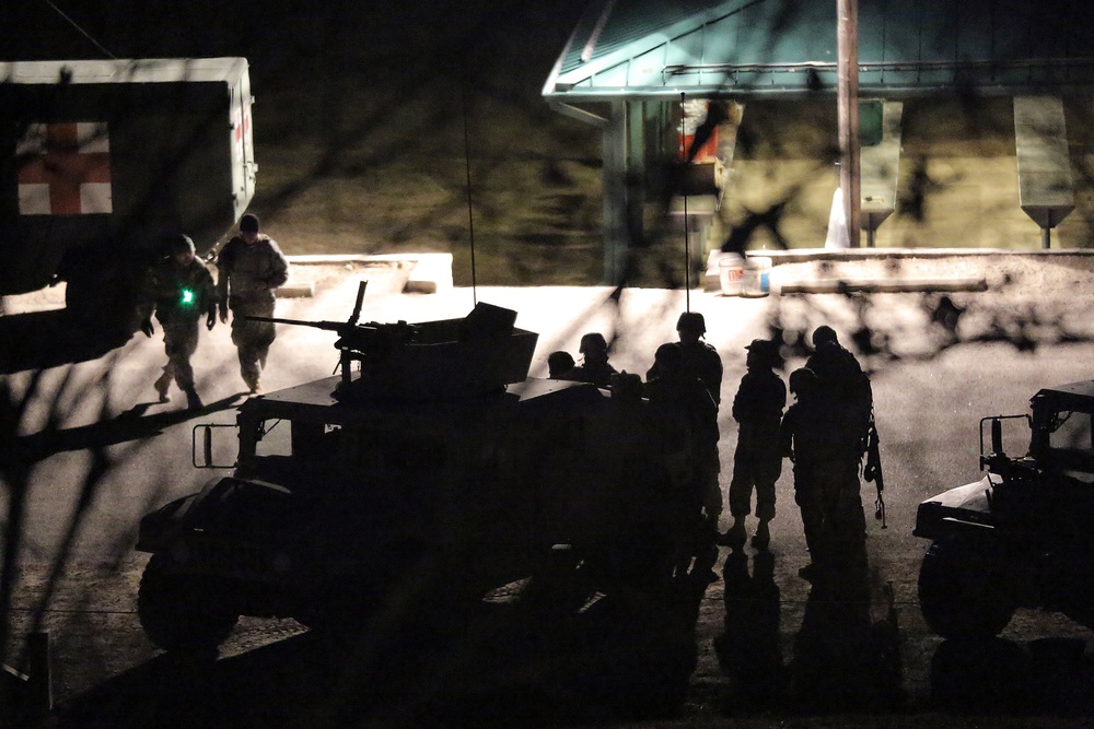 Army Reserve vehicle gunnery crews execute night live-fire qualifications