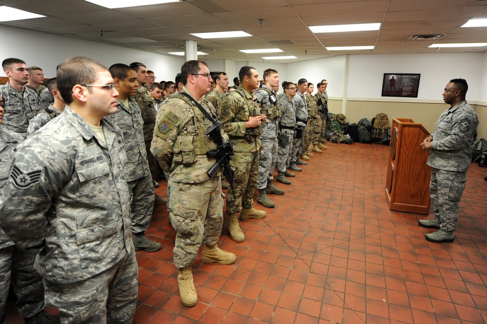 AFGSC Command CMSgt speaks, tours Minot AFB