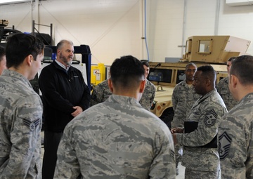 AFGSC Command CMSgt speaks, tours Minot AFB