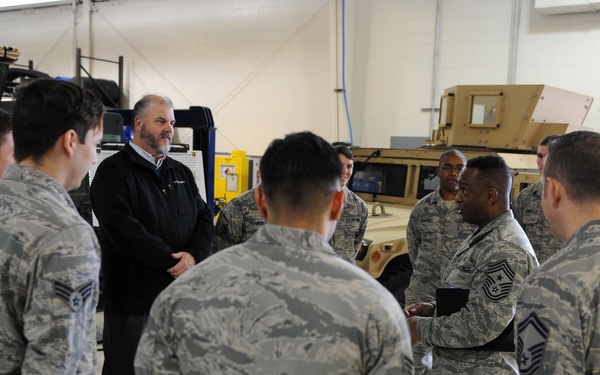 AFGSC Command CMSgt speaks, tours Minot AFB
