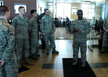 AFGSC Command CMSgt speaks, tours Minot AFB
