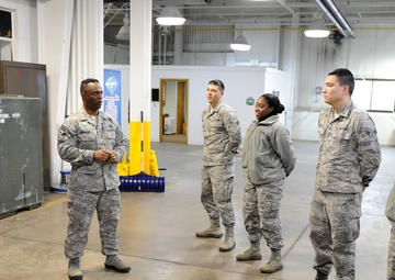 AFGSC Command CMSgt speaks, tours Minot AFB