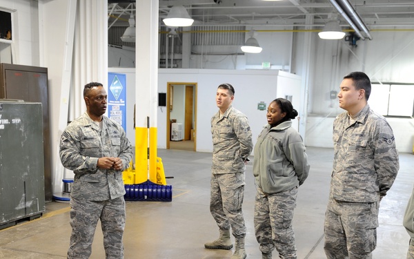AFGSC Command CMSgt speaks, tours Minot AFB