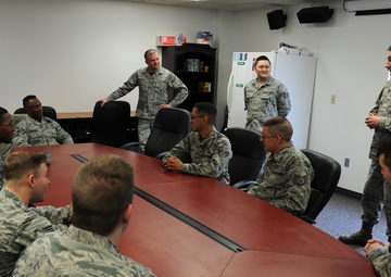 AFGSC Command CMSgt speaks, tours Minot AFB