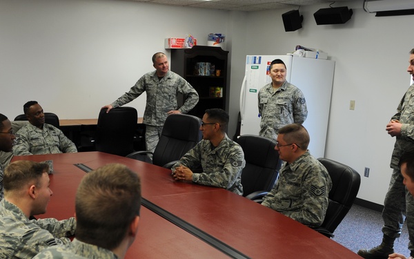 AFGSC Command CMSgt speaks, tours Minot AFB