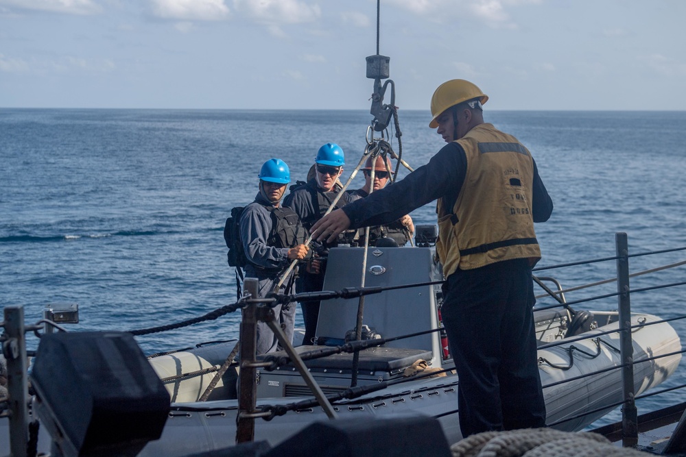 Laboon is deployed with the George H.W. Bush Carrier Strike Group in support of maritime security operations and theater security cooperation efforts in the U.S. 5th and 6th Fleet areas of responsibility
