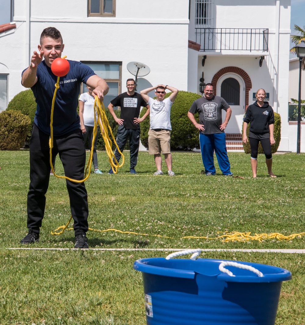 Members of Coast Guard Base Los Angeles participated in the inaugural Teamwork Challenge