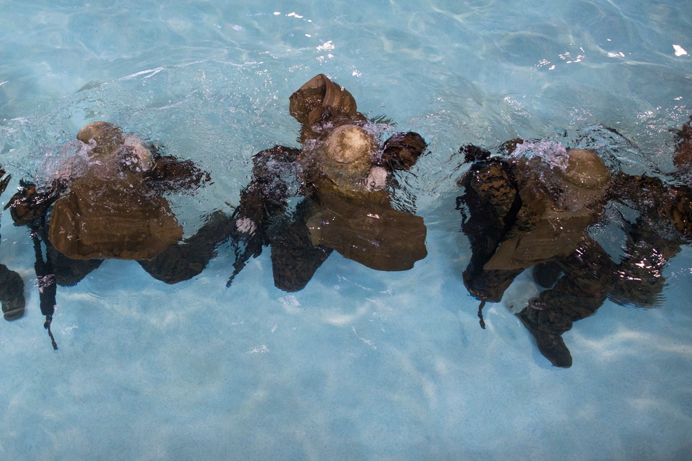 Marine recruits conquer swim qualification on Parris Island
