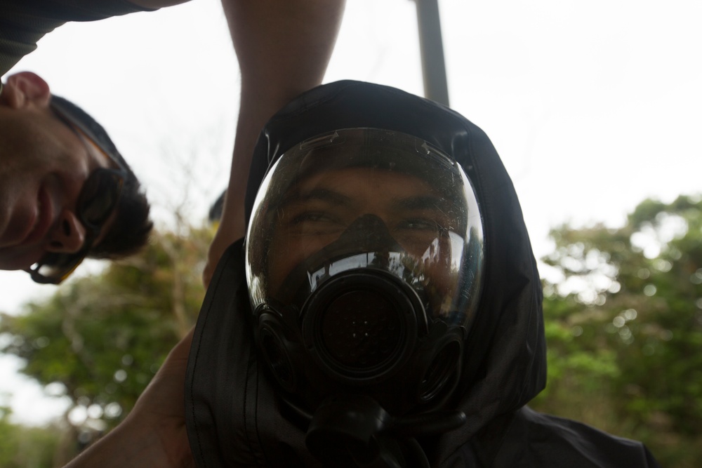 Marines, Airmen participate in chemical, biological, radiological, nuclear threat assessment training