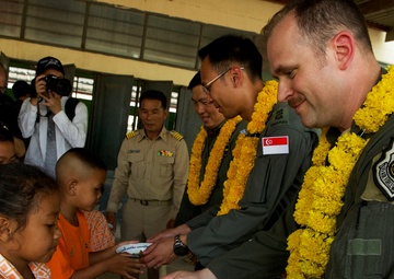 Cope Tiger participants give back to local school, community