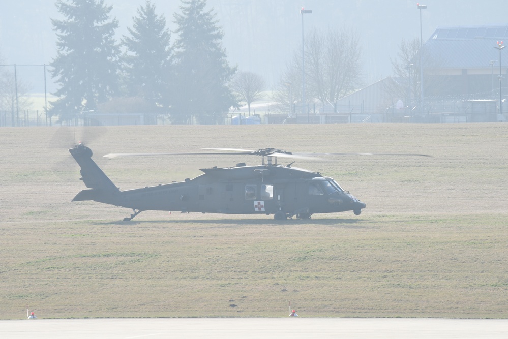 Routine Training Day at the Katterbach Army Airfield.