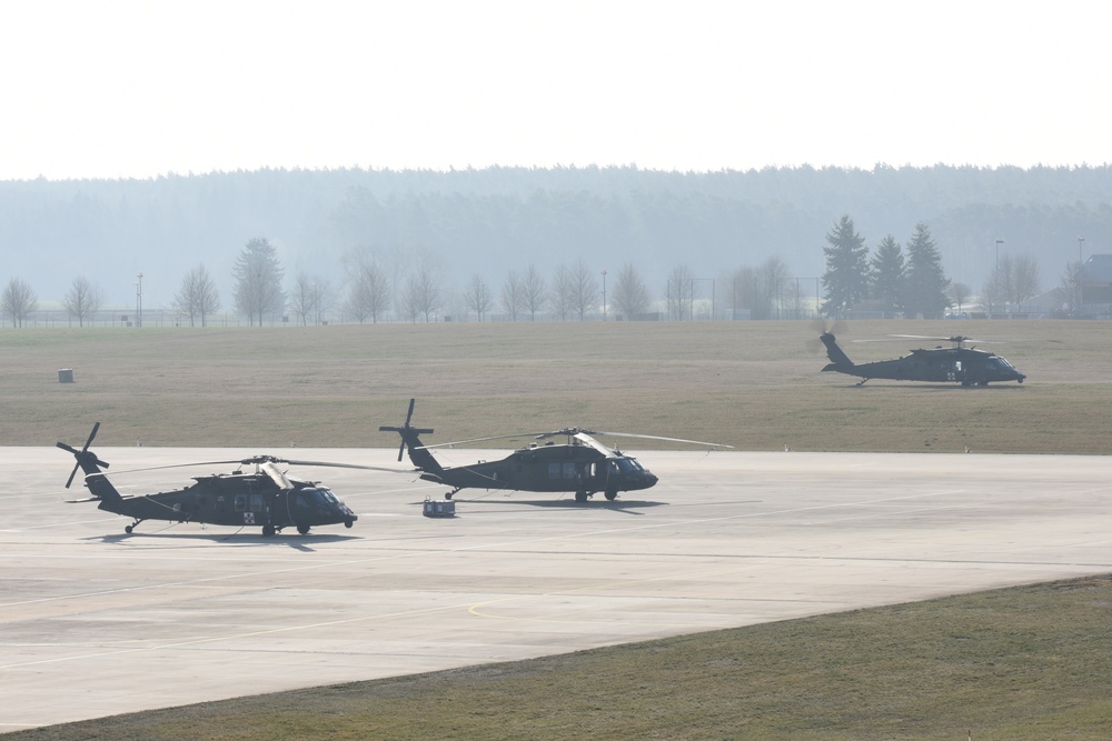 Routine Training Day at the Katterbach Army Airfield.