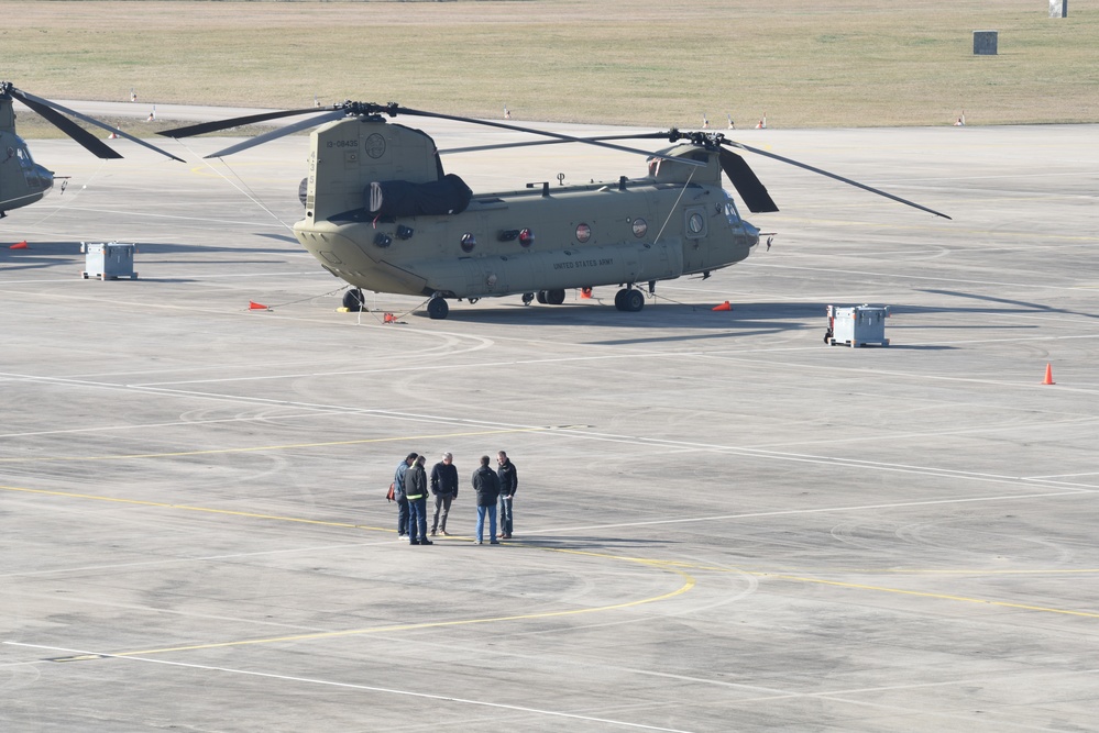 Routine Training Day at the Katterbach Army Airfield.