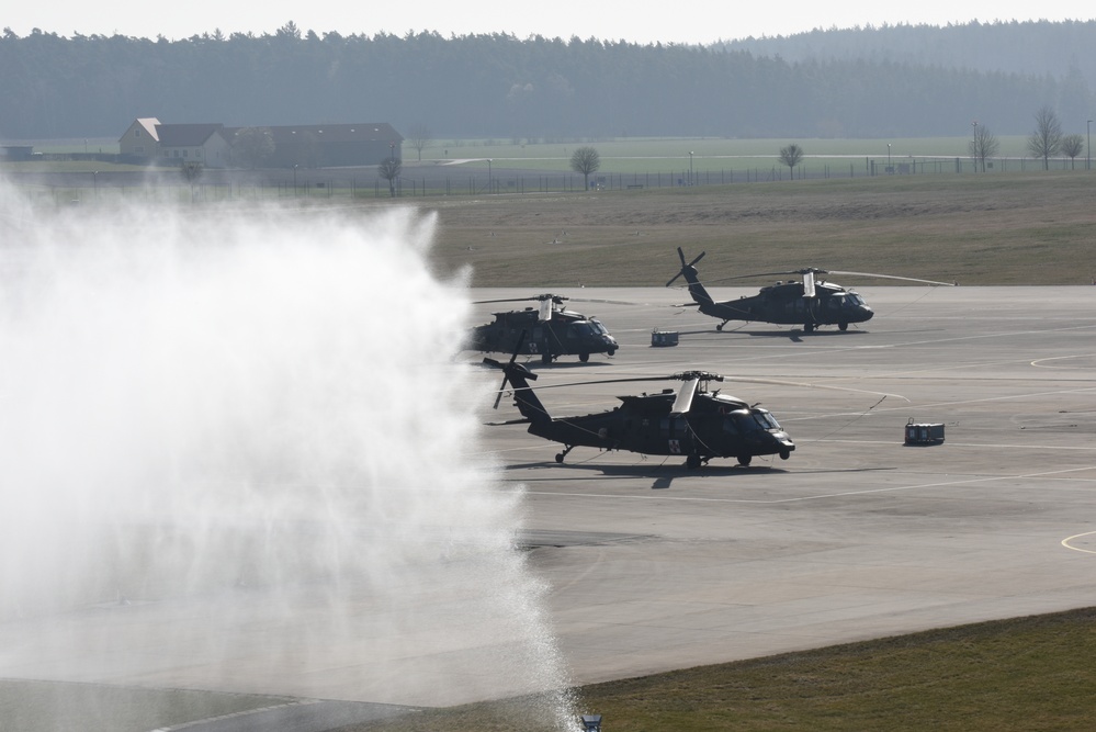 Routine Training Day at the Katterbach Army Airfield.