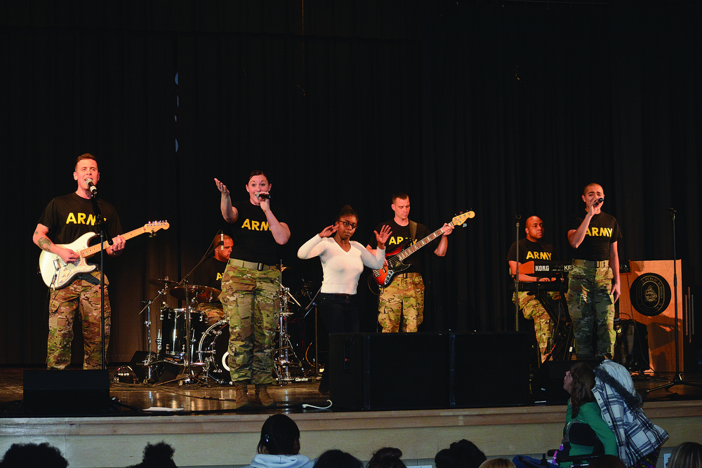 Fort Lee bands rocks local high school