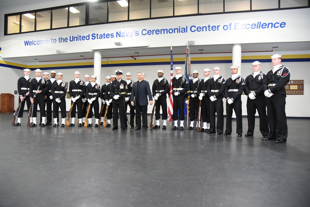 Gary Sinise visits Navy Ceremonial Guard on JBAB