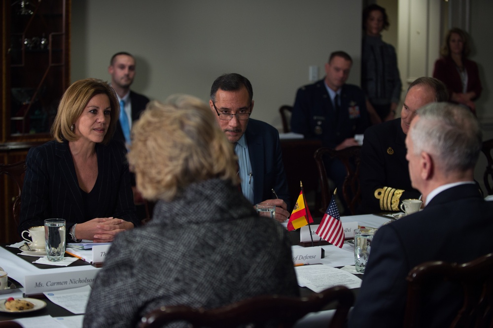 SD Mattis meets with Spain Minister of Defence