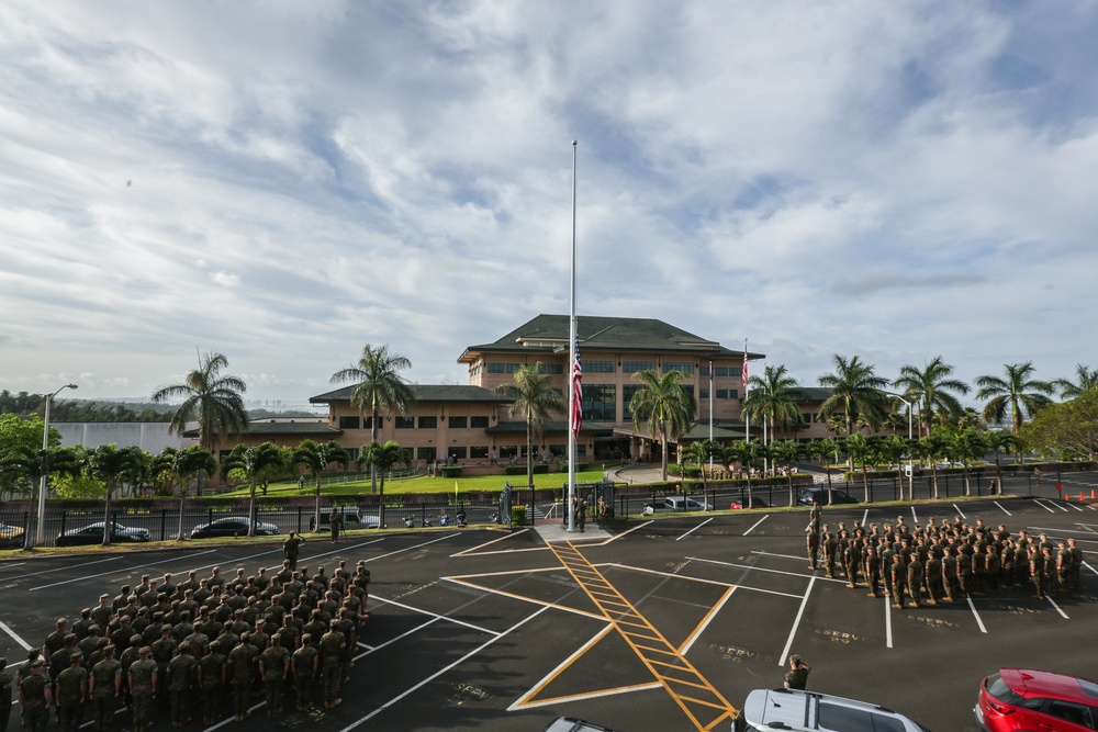 PACOM and MARFORPAC raise the Colors