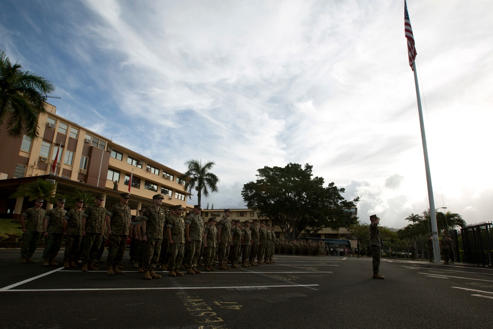 PACOM and MARFORPAC raise the Colors