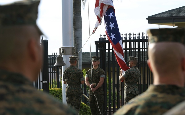 PACOM and MARFORPAC raise the Colors
