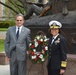 Navy Lays Wreath at Texas Capitol Vietnam Veteran Memorial during Navy Week Austin