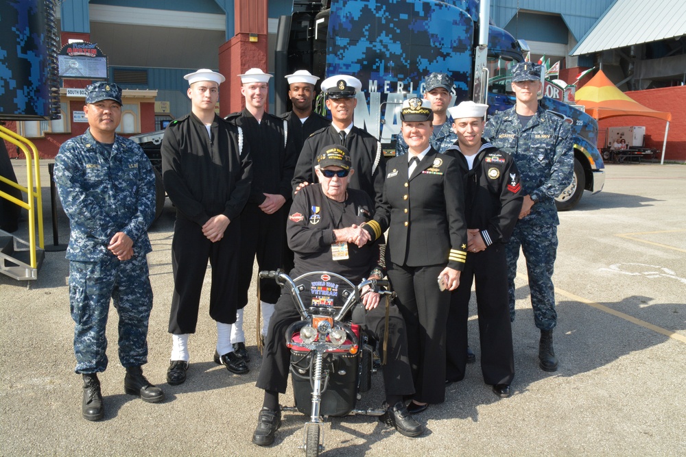 Navy Week Austin Sailors meet WWII Navy Veteran Shelby Highsmith