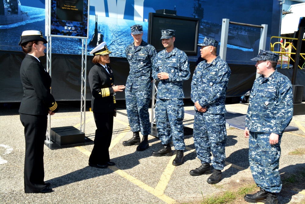 Vice  Adm. Raquel Bono visits Navy STEM Tour during Navy Week Austin