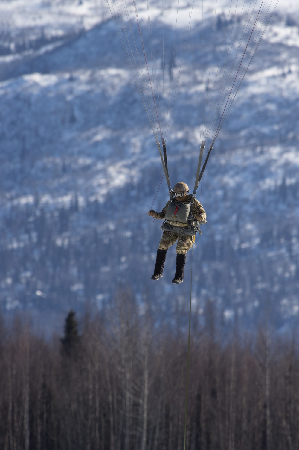 3rd Air Support Operations Squadron conducts helicopter jump training in Alaska