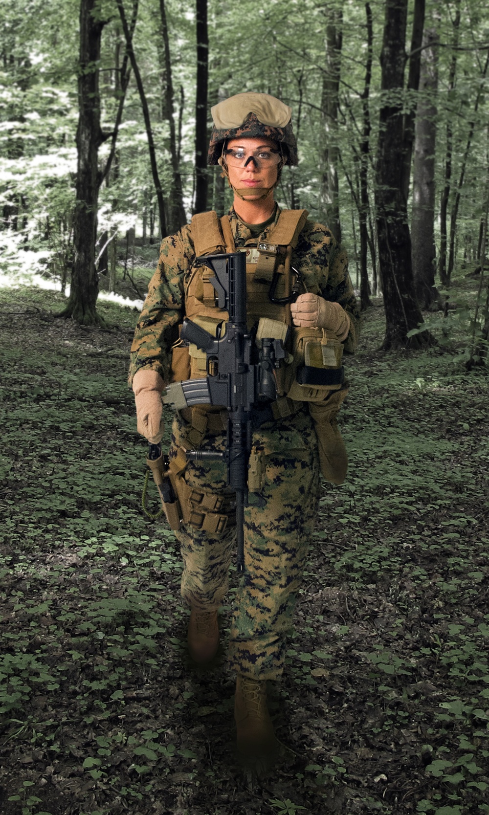 Modern Jungle Warfare Marine Photo Illustration - Marine Corps Reserve Centennial