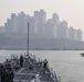 USS Wayne E. Meyer Departs Busan